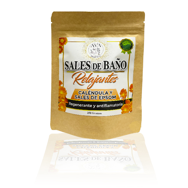 Sales de baño de caléndula
