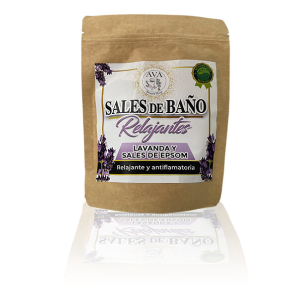 Sales de baño relajantes de lavanda