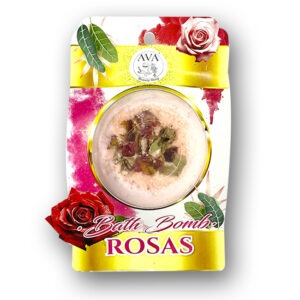 Bomba efervescente para tina con aroma a rosas